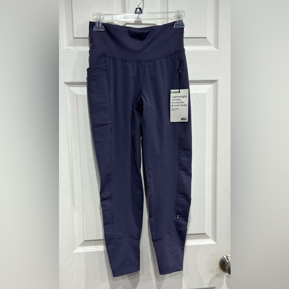 REI Co-op Women's S Small Flash Hybrid Tights Graystone Purple NWT